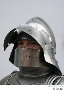 Photos Medieval Knight in plate armor 20 head helmet knight…